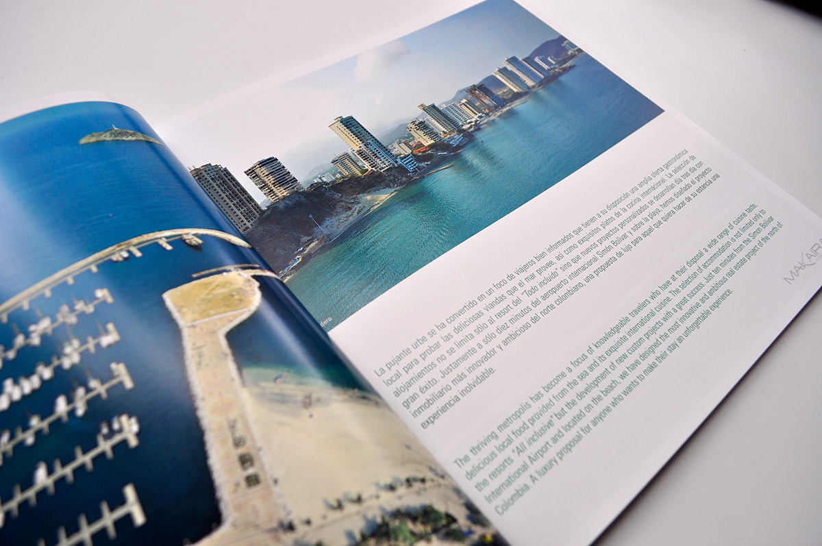 brochure book Producción playa beach diseño gráfico print proyecto construccion
