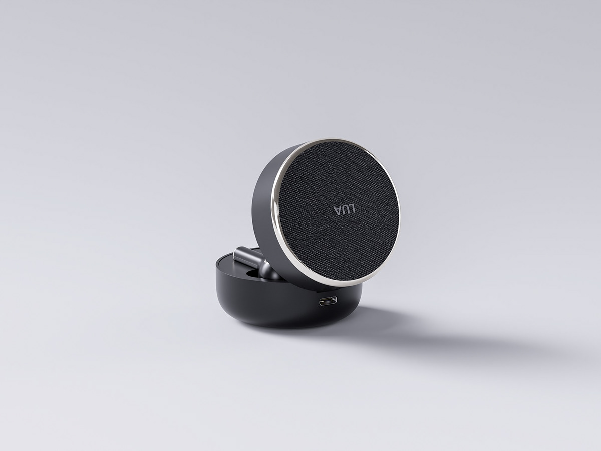 beauty device Earbuds earphone interaction minimal music objet simple speaker