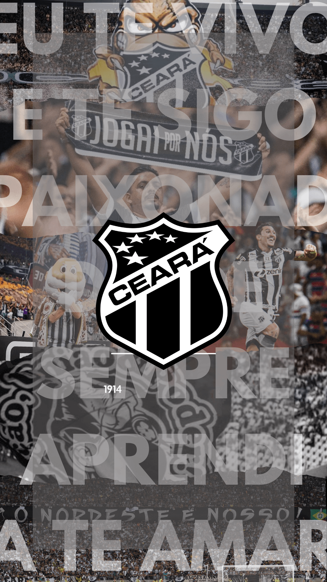 futebol soccer sports wallpaper Brasil ceará preto e branco torcida Ceará Sporting Club wallpapermobile