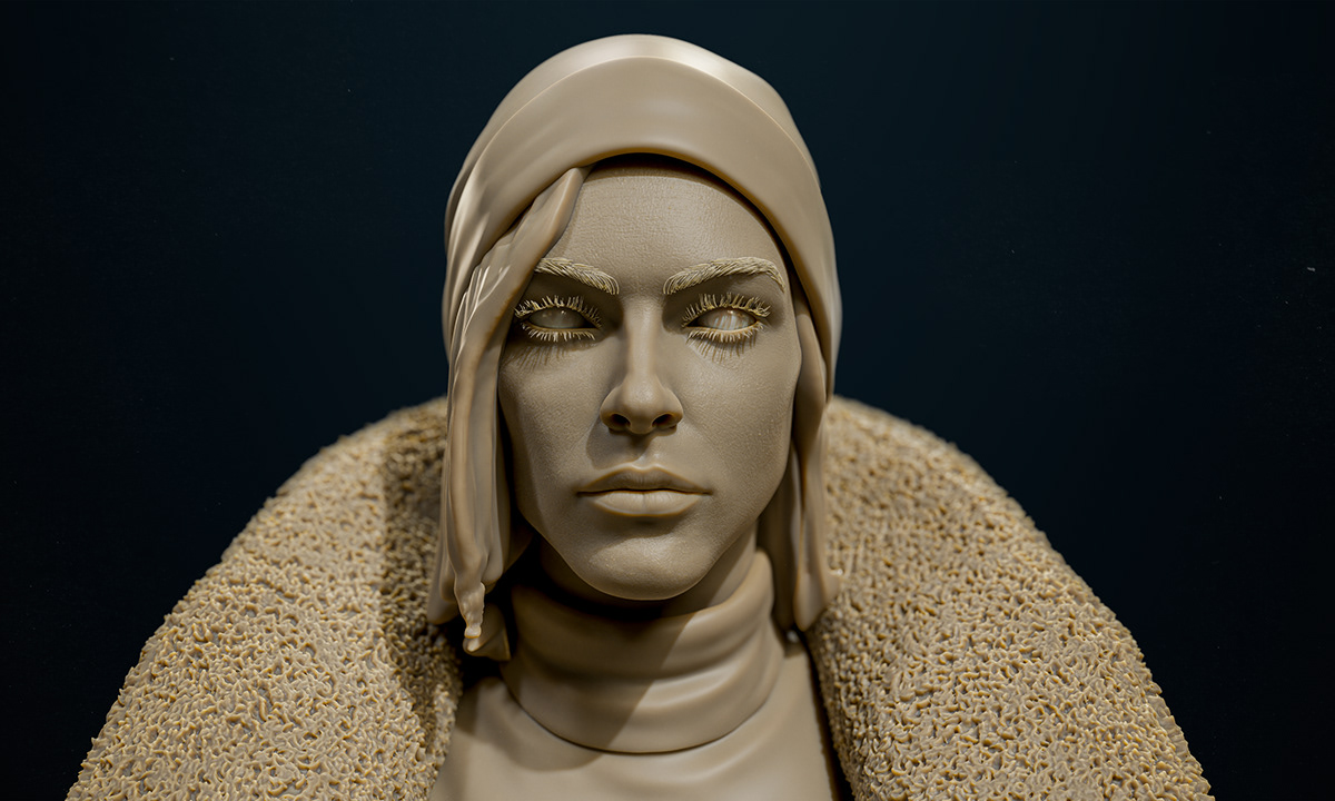 character art Character design  character modeling clay digital 3d digital sculpt Female SOldier female warrior Game Art sculpting 