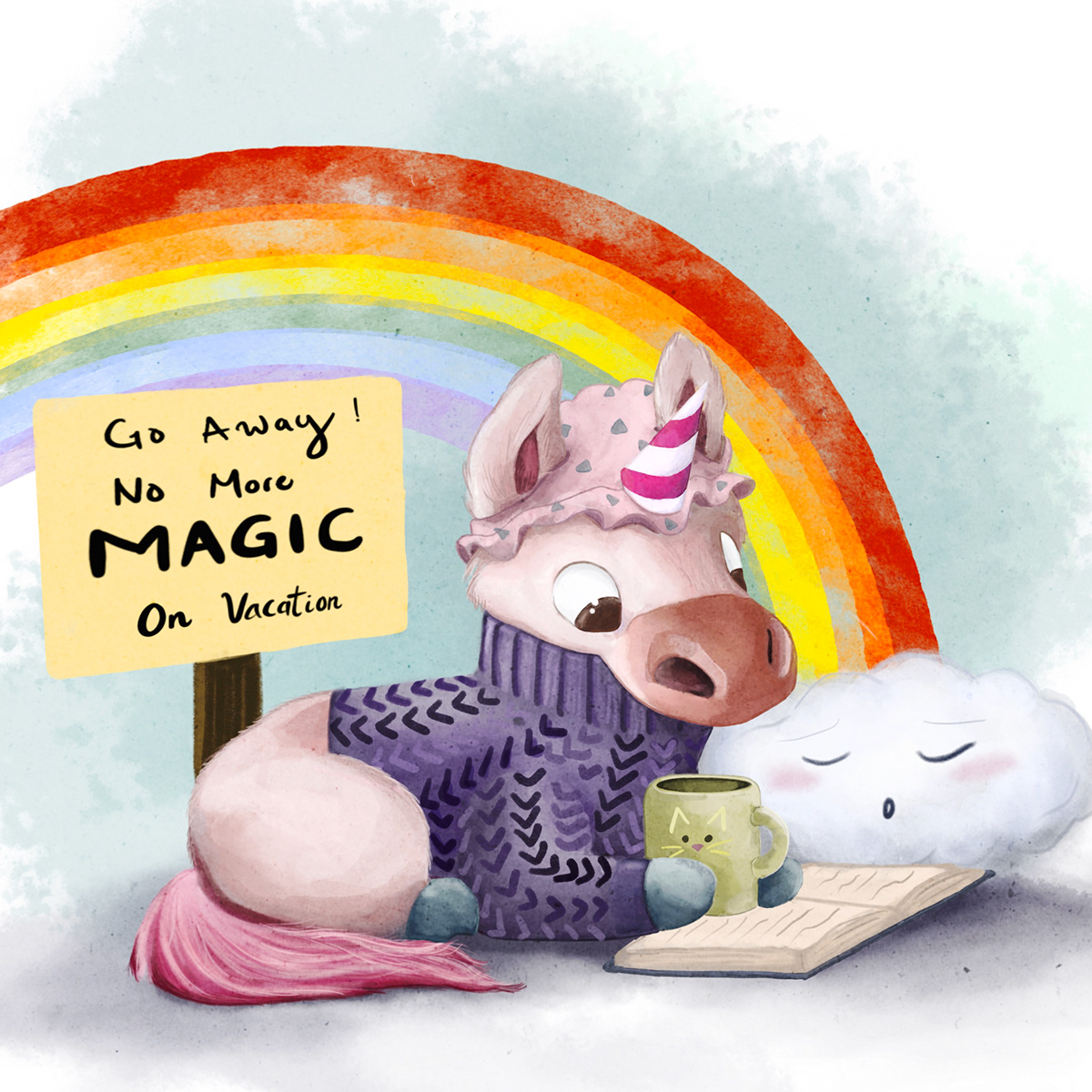 animalcharacterdesign characterdesign childrensbookillustration ILLUSTRATION  unicorn