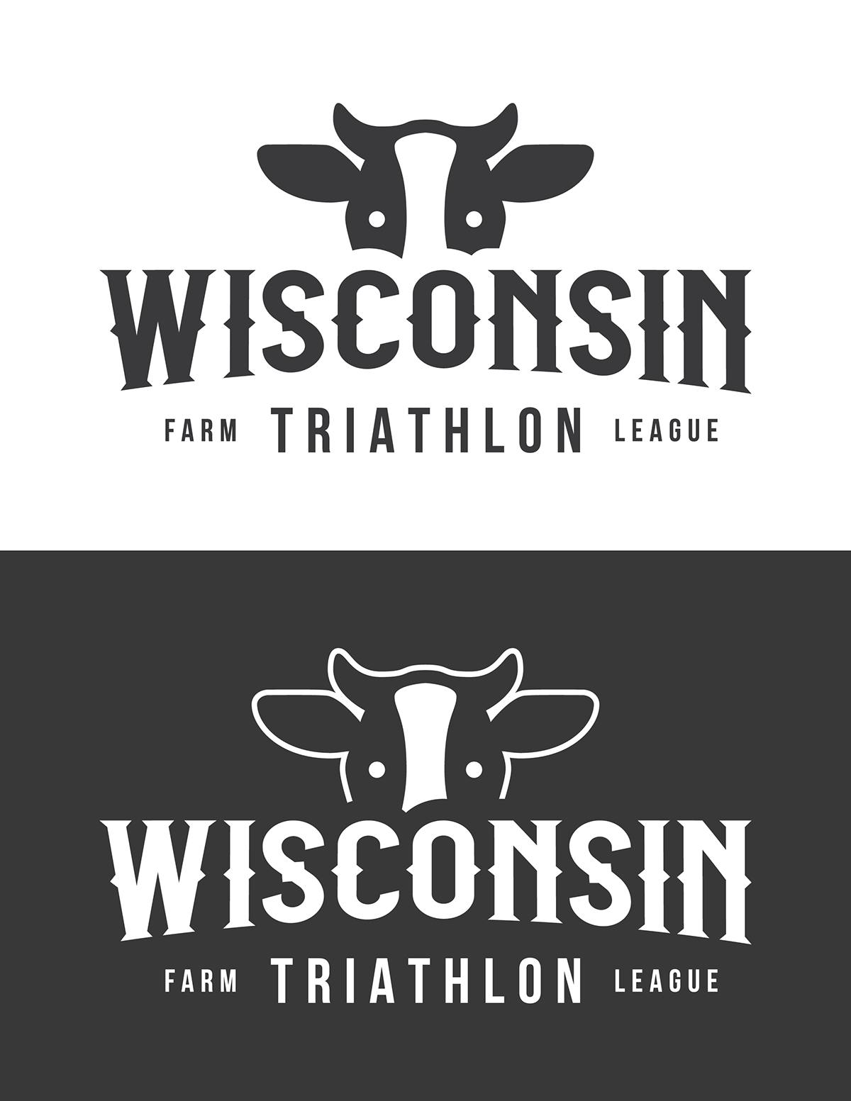 Triathlon Wisconsin branding  cow