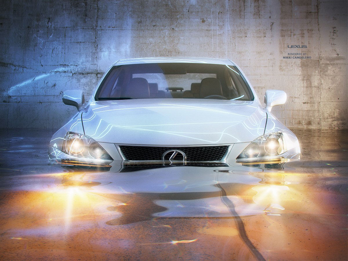 digital automotive   design vespa Lexus rendering