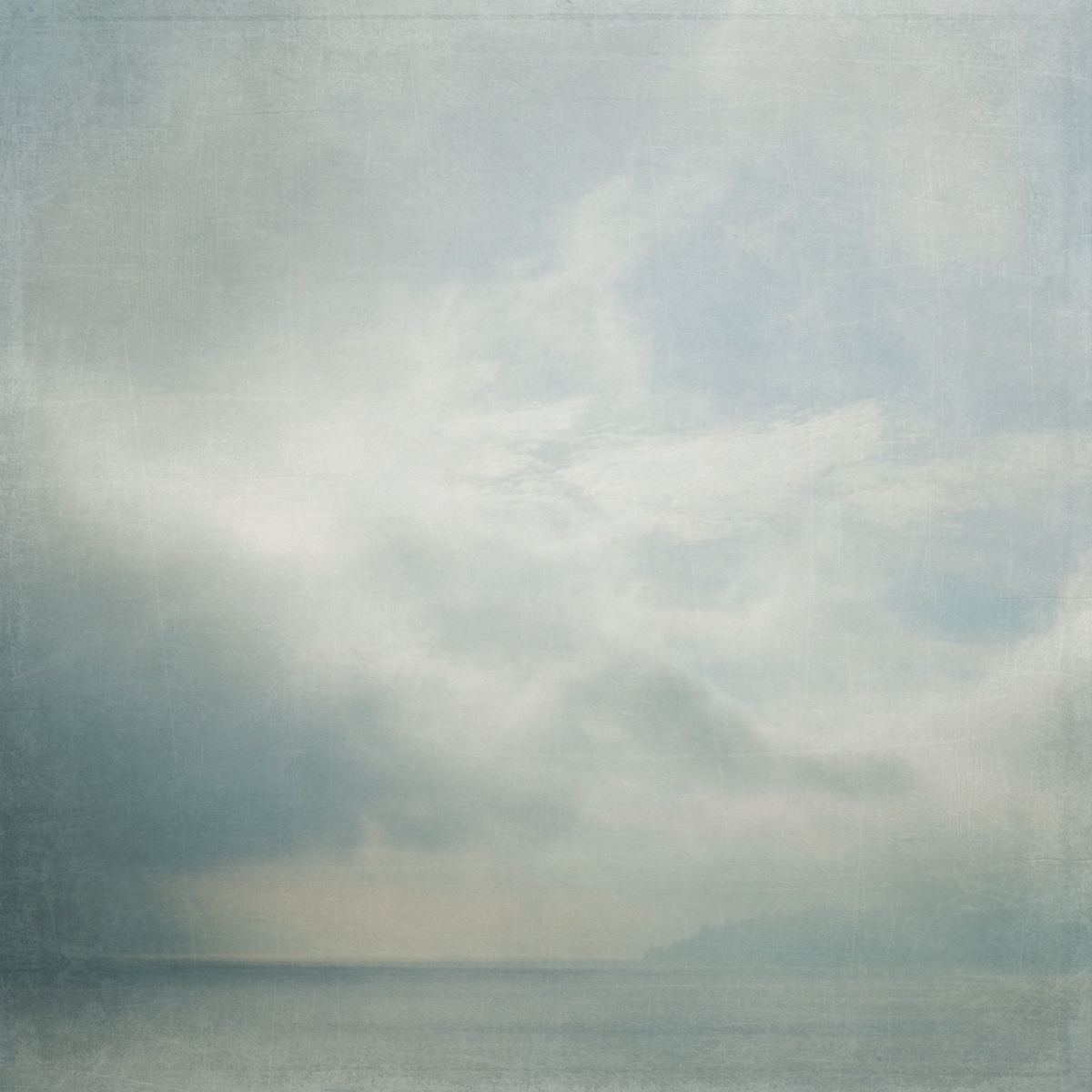 seascape misty cloudy atmospheric Puget Sound Colvos Passage Sally Banfill textured photos