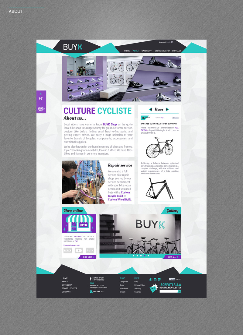 Bike buyk e-commerce Ecommerce graphic design Website Web cycle shop store Online shop commerce
