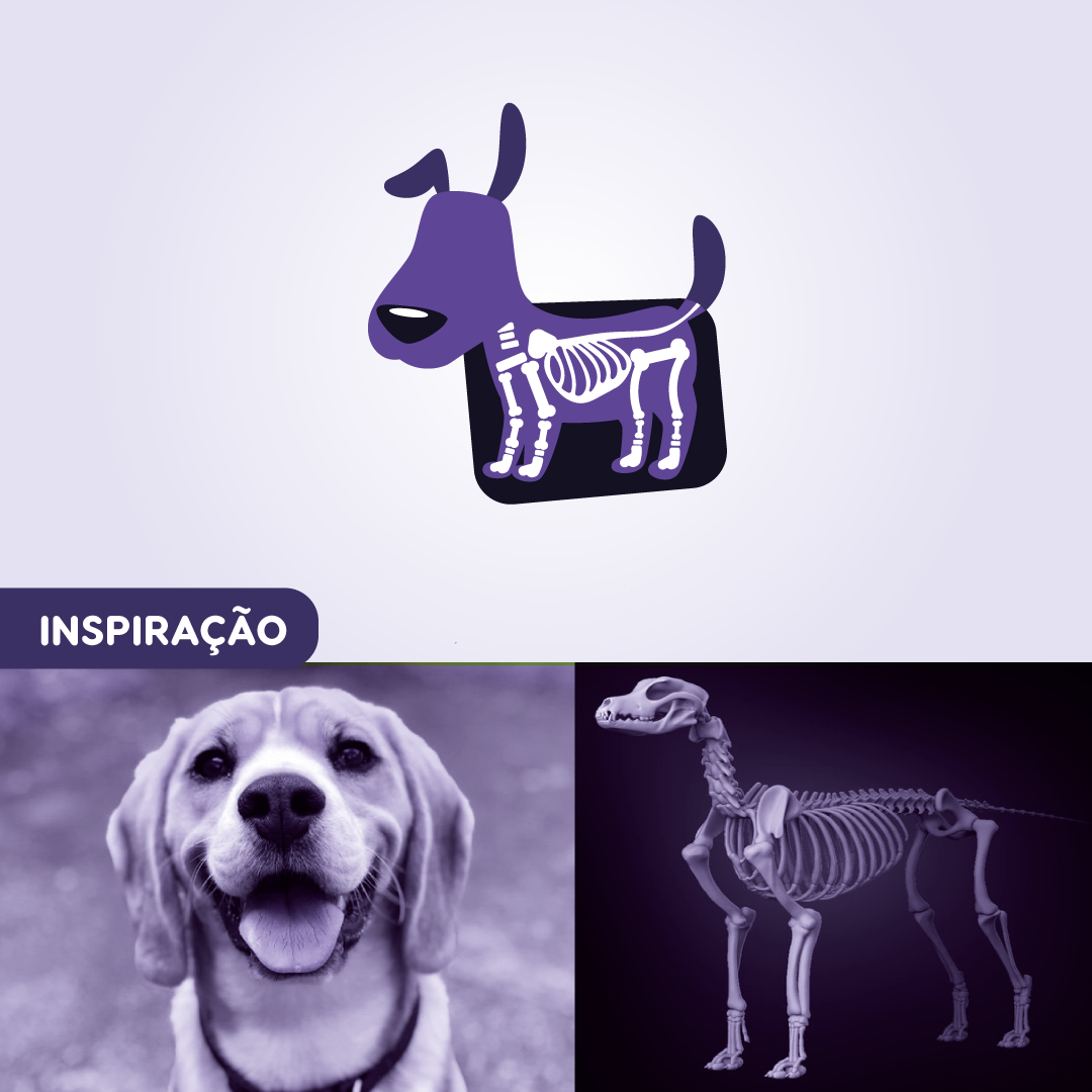 identidade visual logo cartoon Medicina veterinaria Radiologia Veterinária veterinaria