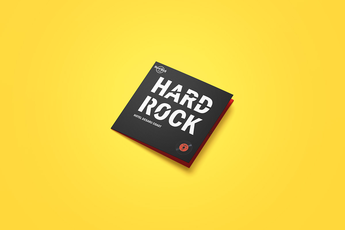 Advertising  Booklet booklet design Graphic Desi hardrock hotel introduce rock