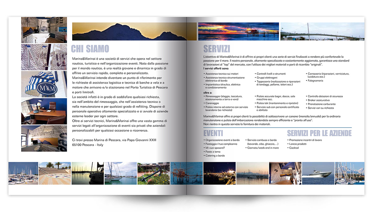 marine brochure corporate depliant