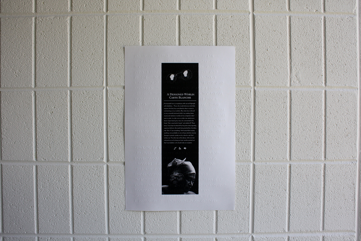 print embossing Poster Design b&w Braille Troy Bowman