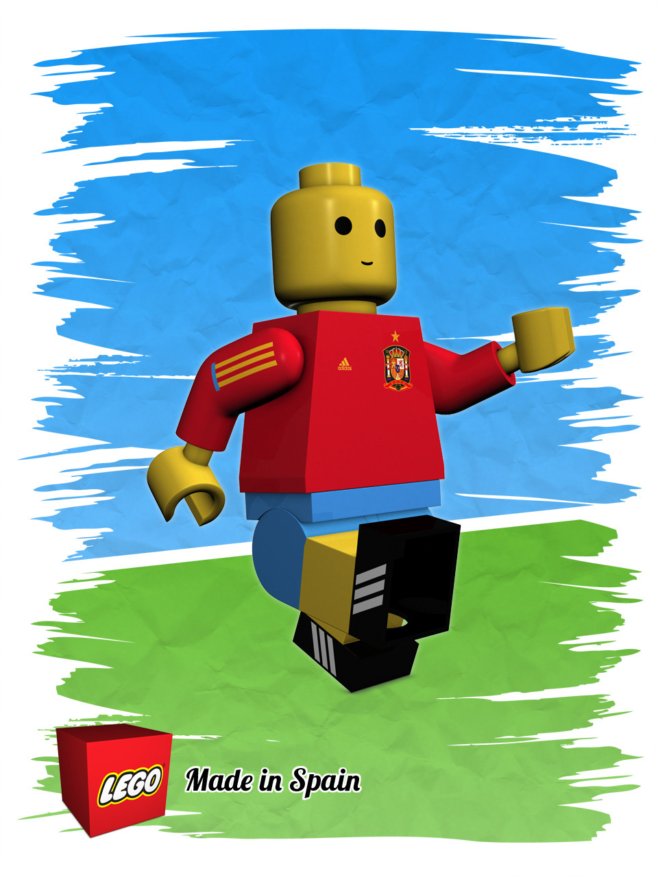 LEGO  toy  plastic spain figure quijote football Gas man toy plastic