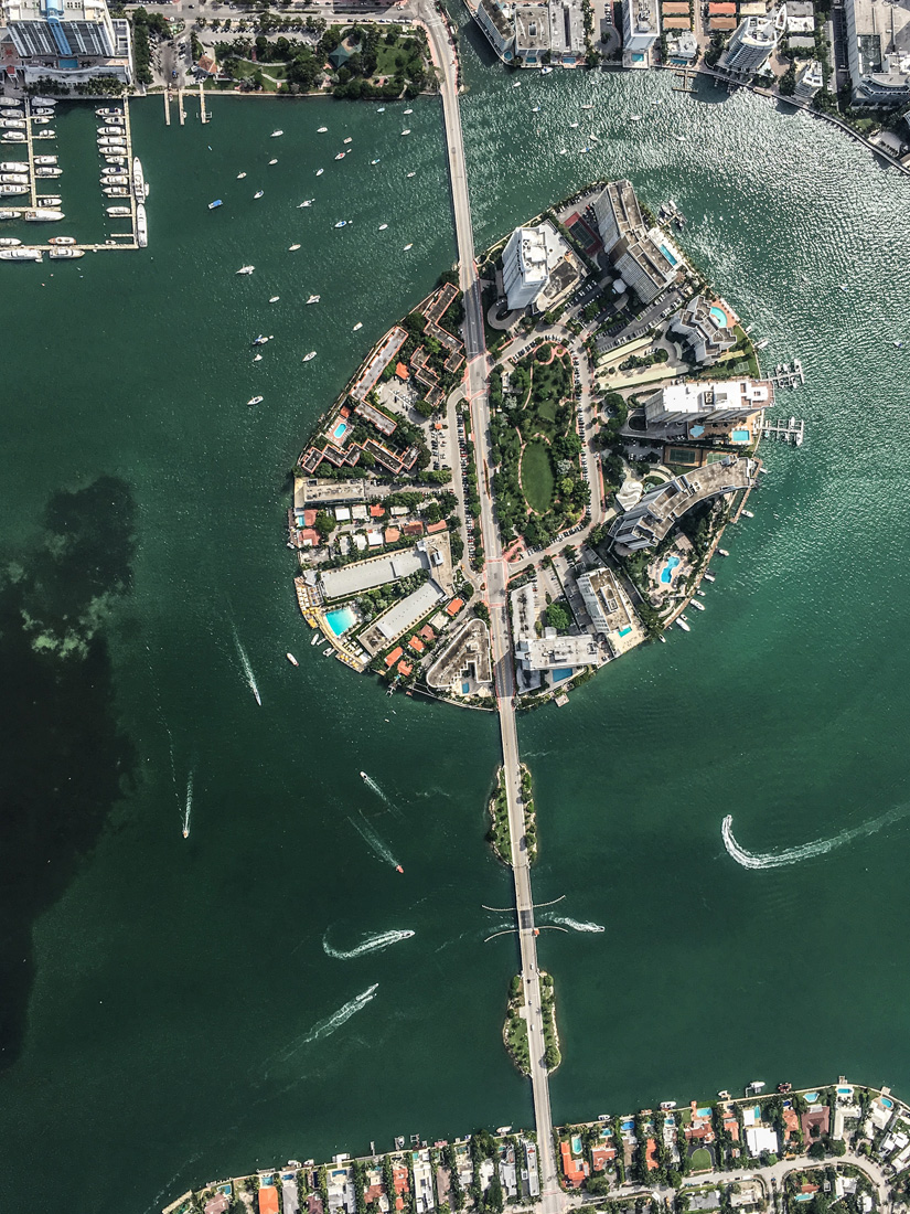 Aerial miami Collaboration apple beach sea ships container harbour