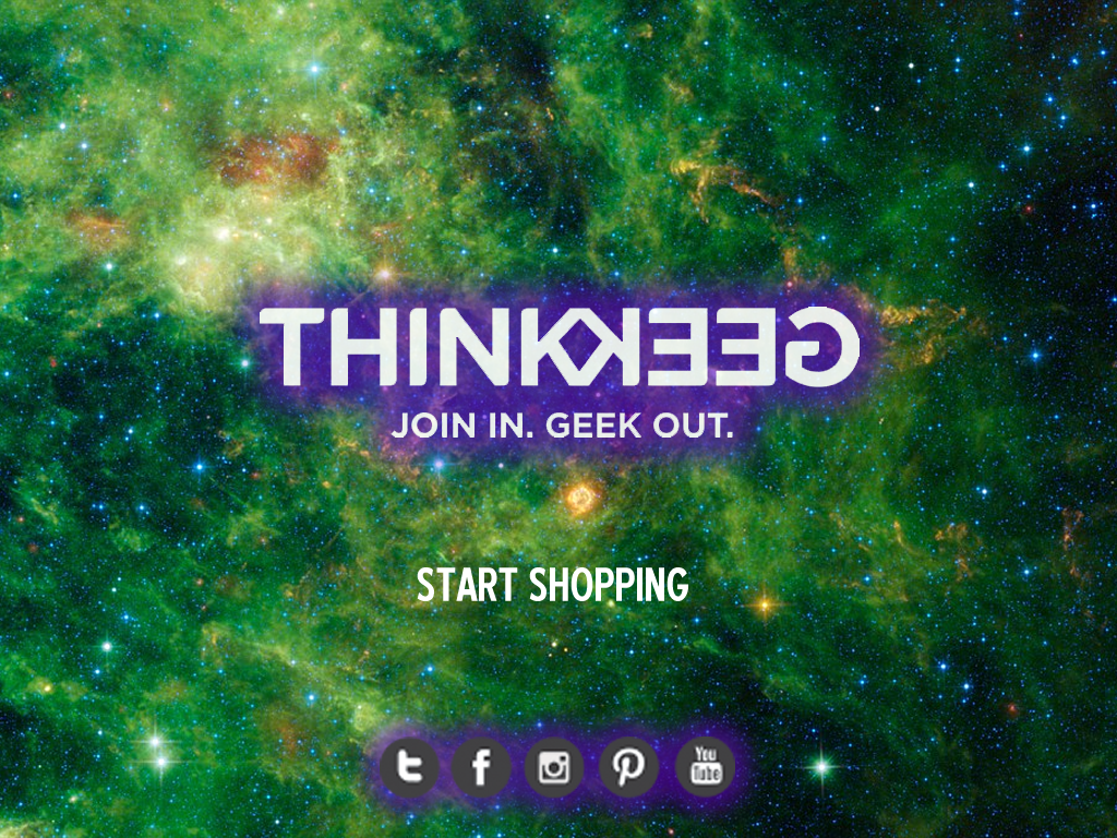 geek Website thinkgeek nerd galaxy Web design Retail Shopping