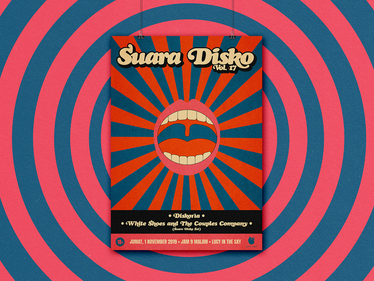disco poster ILLUSTRATION  typography   music lifestyle