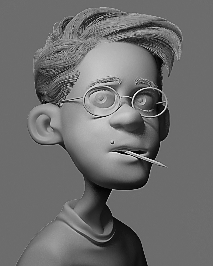 3D cartoon Character design portrait sculpting  stylized Zbrush