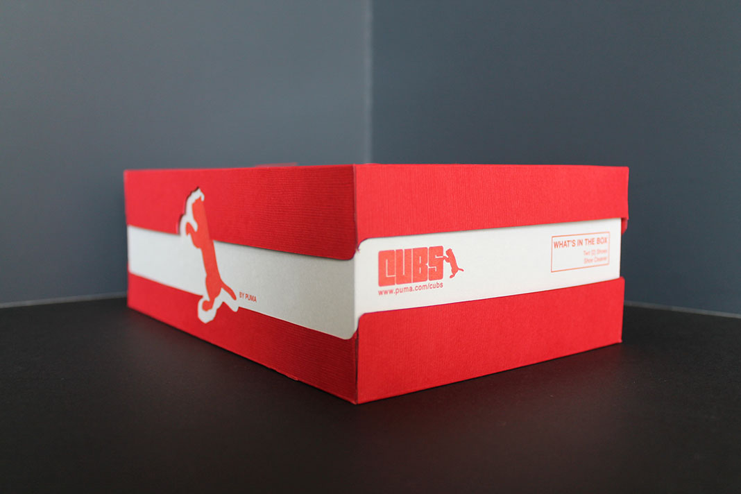 puma cubs red shoe shoebox childrens kids cut paper