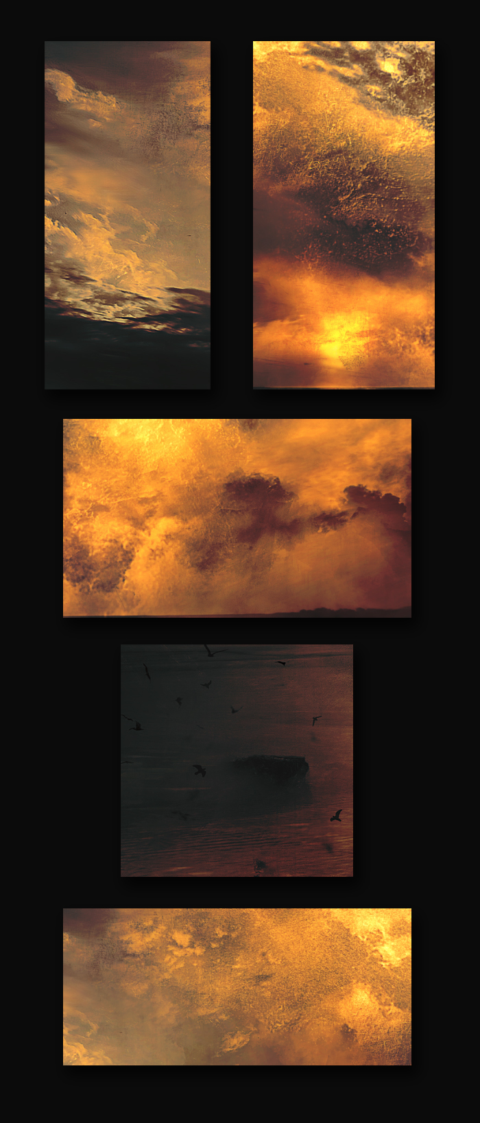 golden hour Landscape digital sea sunset Sun Leoncio Harmr SKY birds light dark clouds