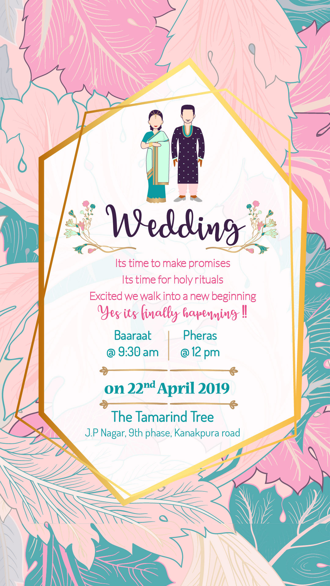wedding Invitation invite indian traditional
