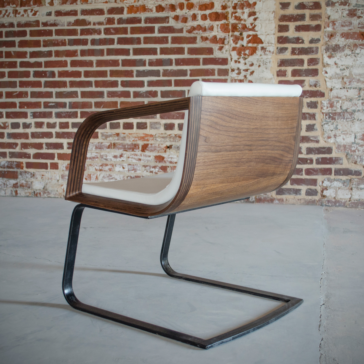Adobe Portfolio furniture chair wood TIMBER steel furnishings home Fiberglass walnut Cantilever blackened steel plywood veneer