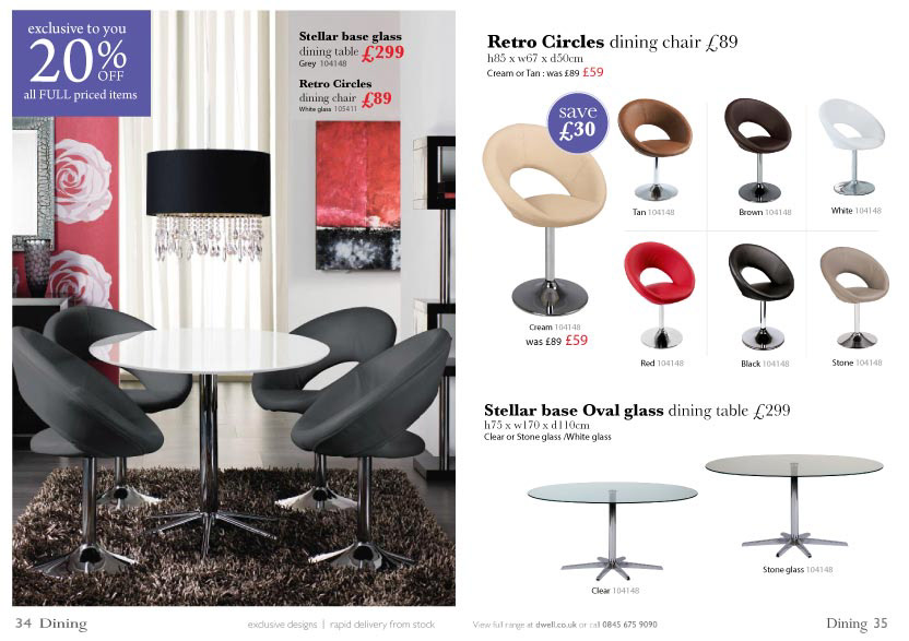 Layout graphics design Web Style furniture mailer Catalogue spread email advert