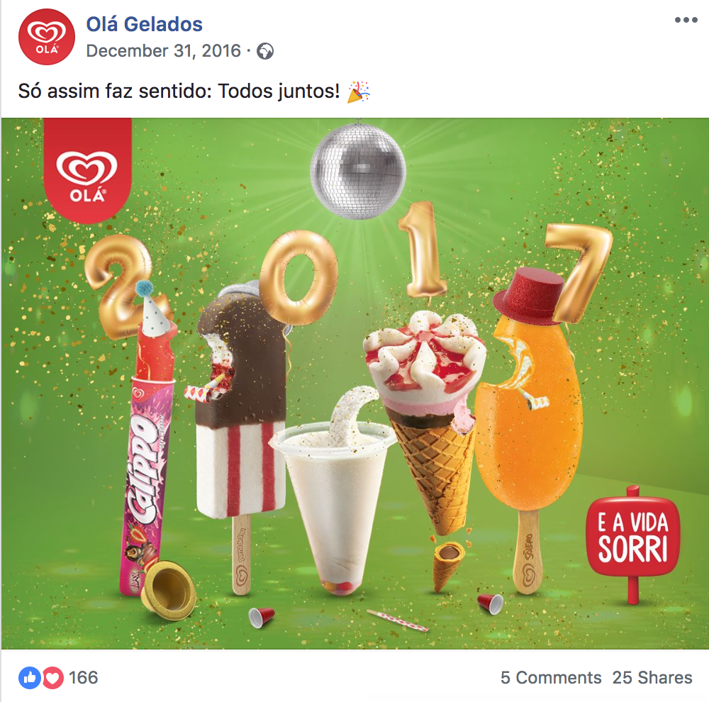 social media Unilever OLA wall's fullsix portugal design copywriting  Portugal ice cream brand communication