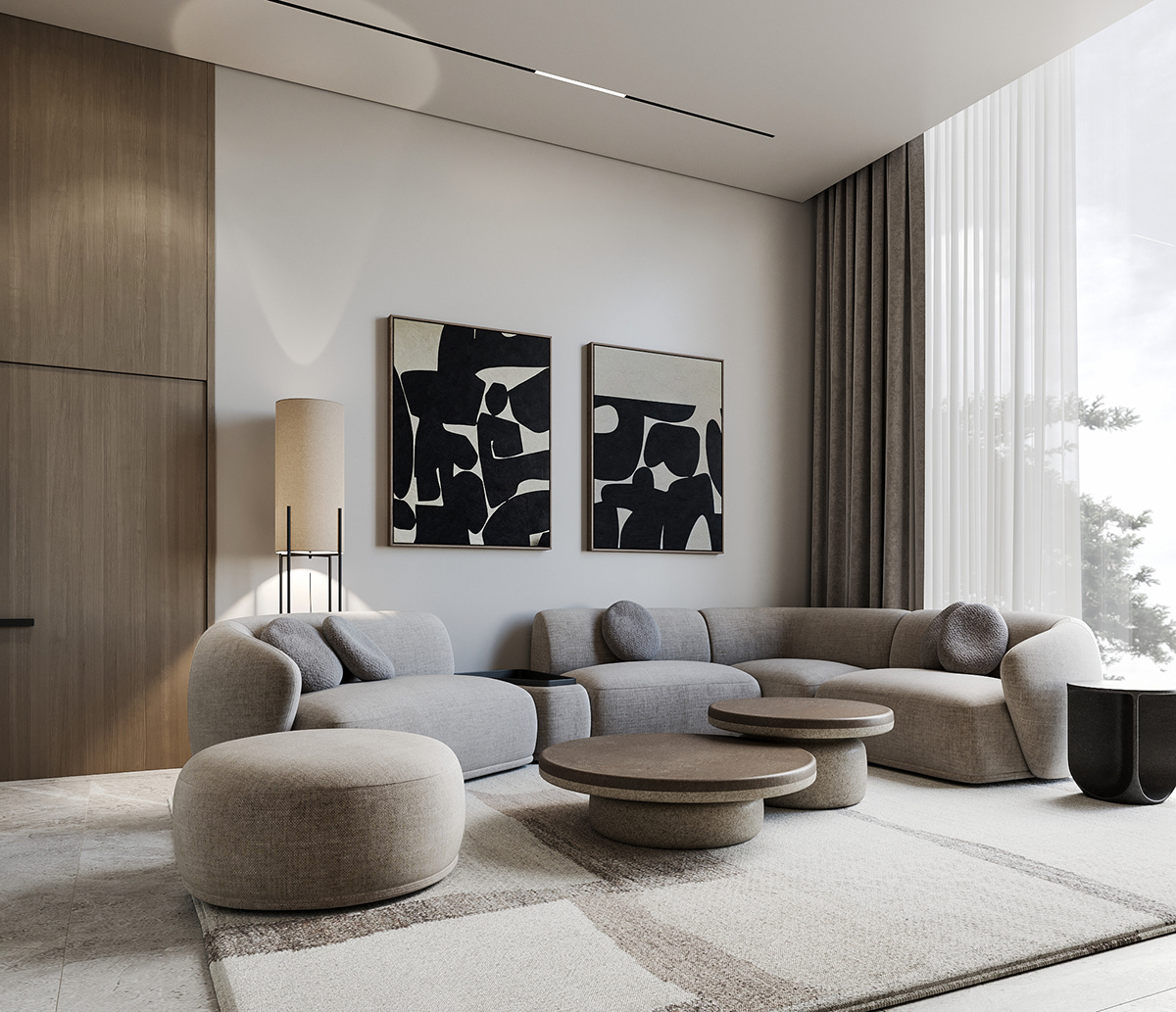 3D visualization interior design  3ds max corona CGI living room design Interior Render