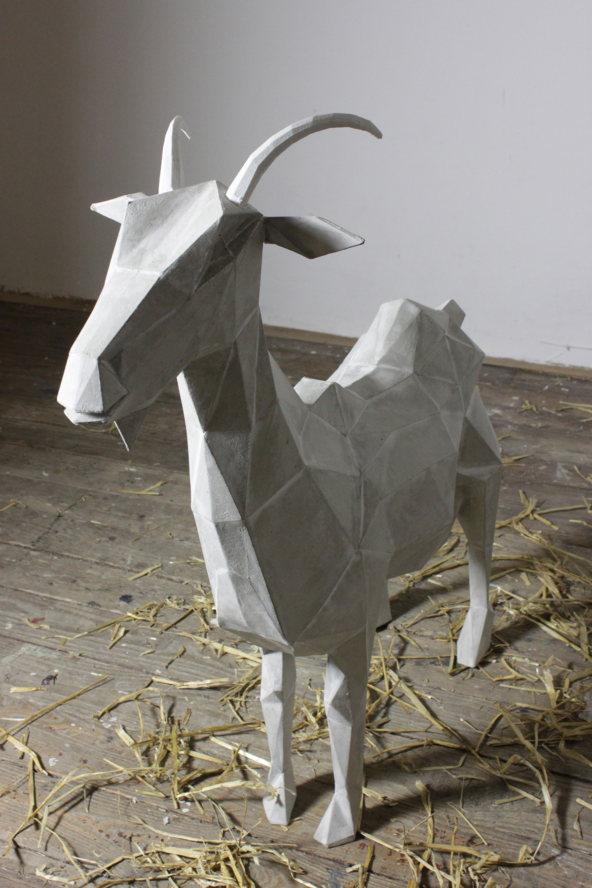 goat paper paper model 3D Modelling 3D sculpture animal digital Paul Cummings mark cummings KNK Air pepakura cinema 4d paper craft