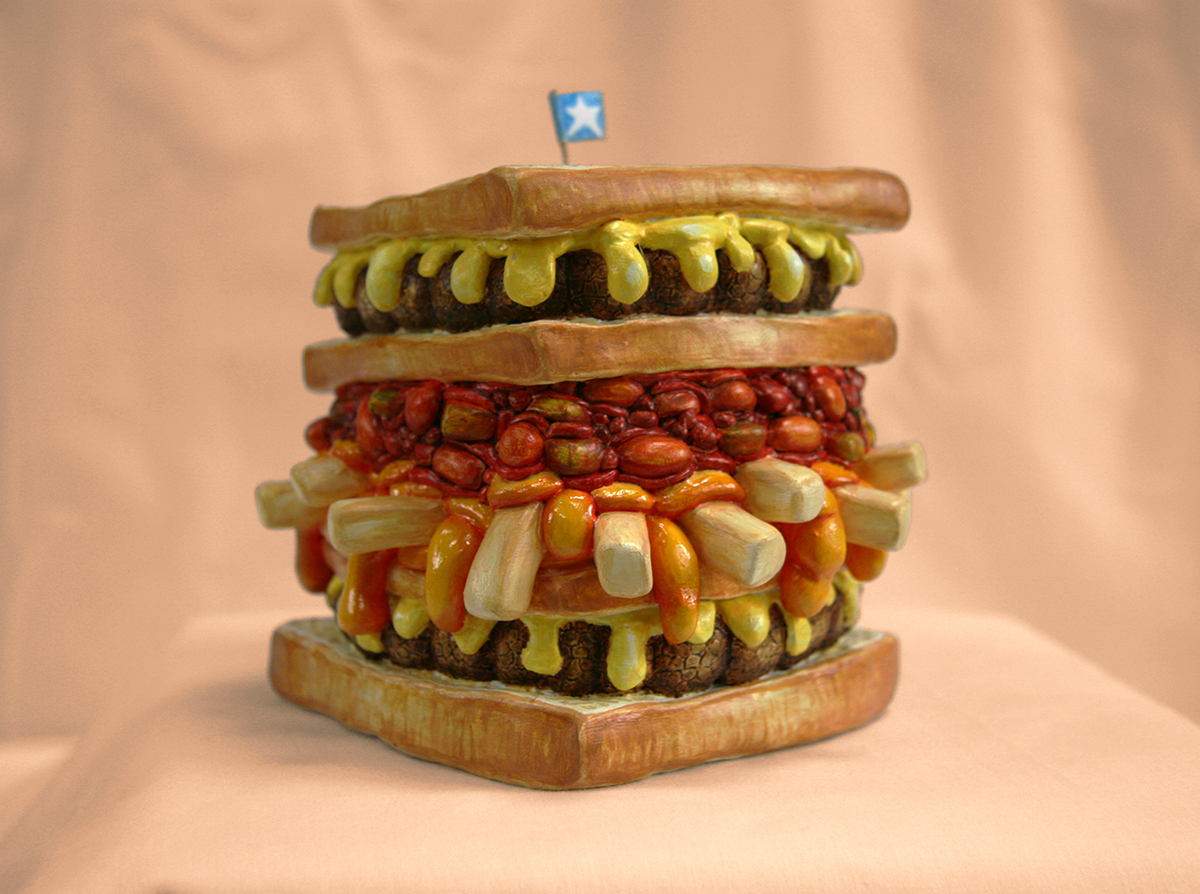 sculpture Food  fastfood american Culinary taco burger breakfast meal obese