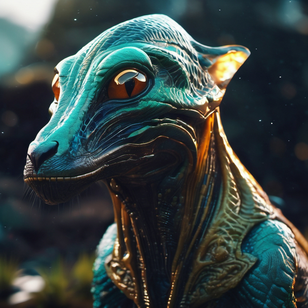 ai fantasy surreal Scifi alien animals creature Character design  universe extraterrestrial