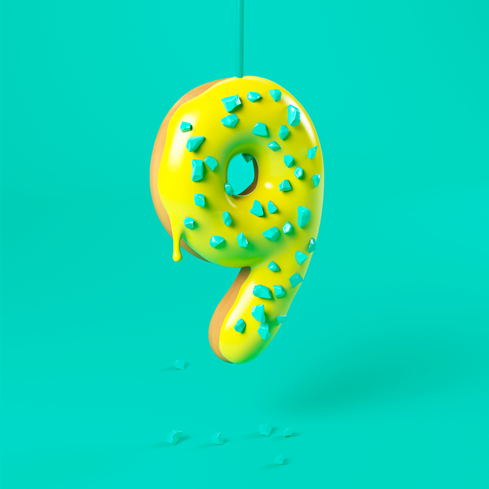 Donuts donut yum yummy sweet 3D Type 3D alphabet type 36daysoftype Food  3dFood caligraphy numbers yumbers