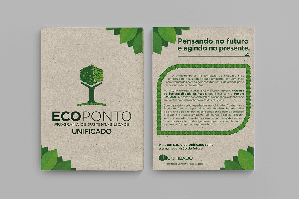 Unificado ECO PONTO eco ecologia Colégio school Ecology college green recyclable Verde reciclavel