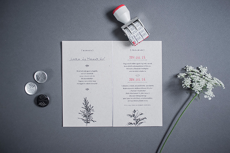 wedding zsofidobos Basil rosemary Invitation Card herbs