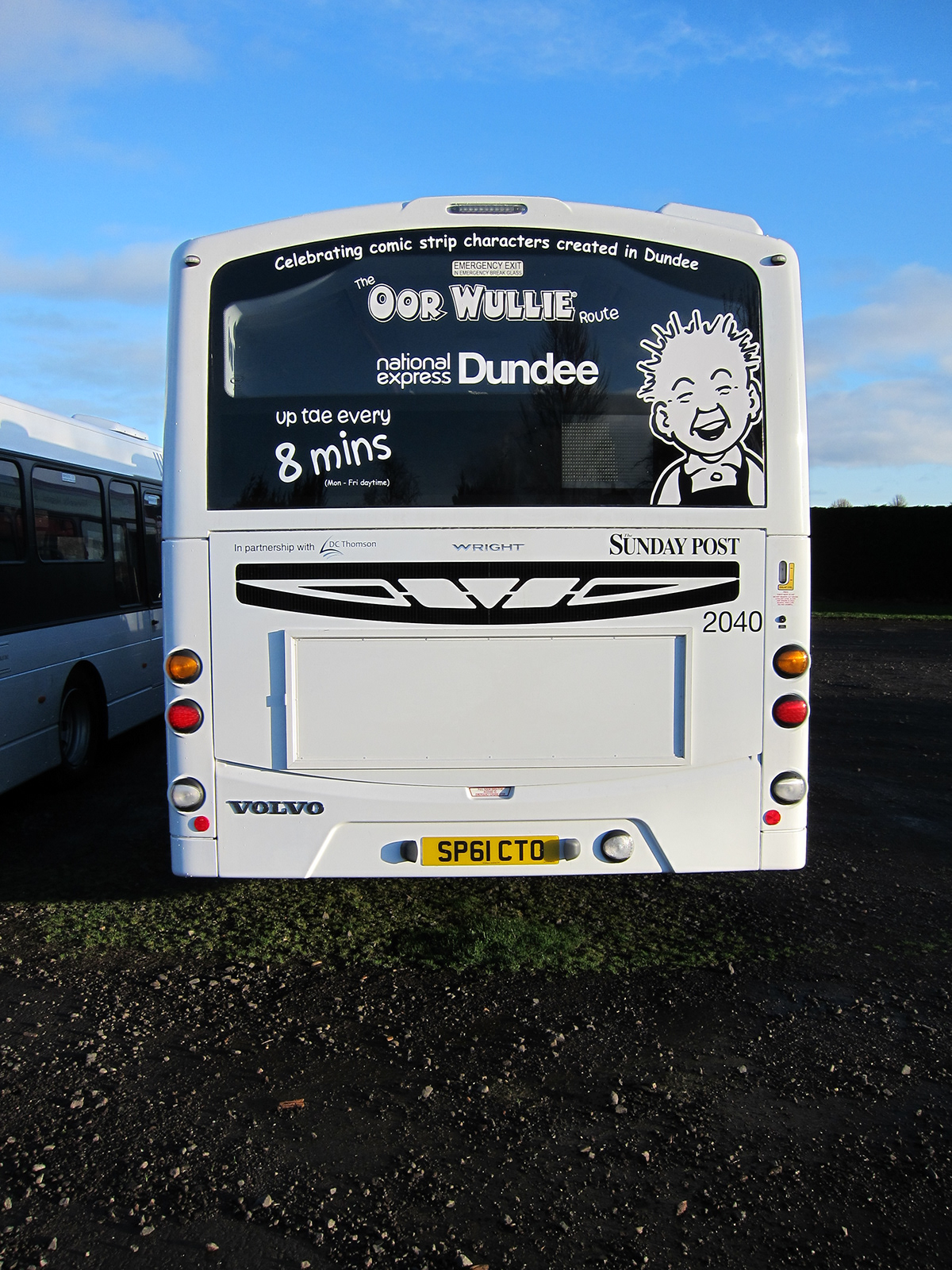 Dennis and Gnasher Oor Wullie dc thomson National Express National Express Dundee dundee bus route branding bus route branding