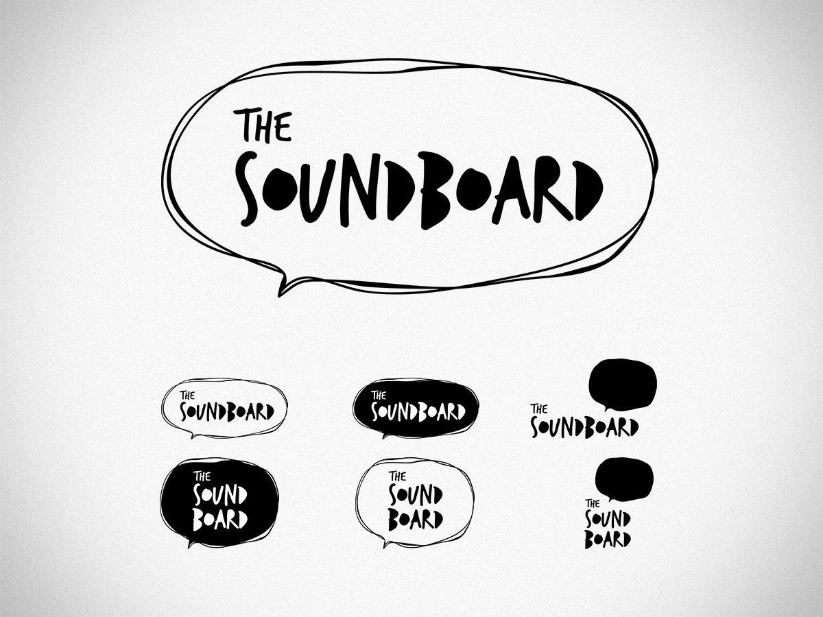 Adobe Portfolio sound  board  soundboard  Music  museum  experience Project  experience music  word bubble yellow  turquois  orange  black white