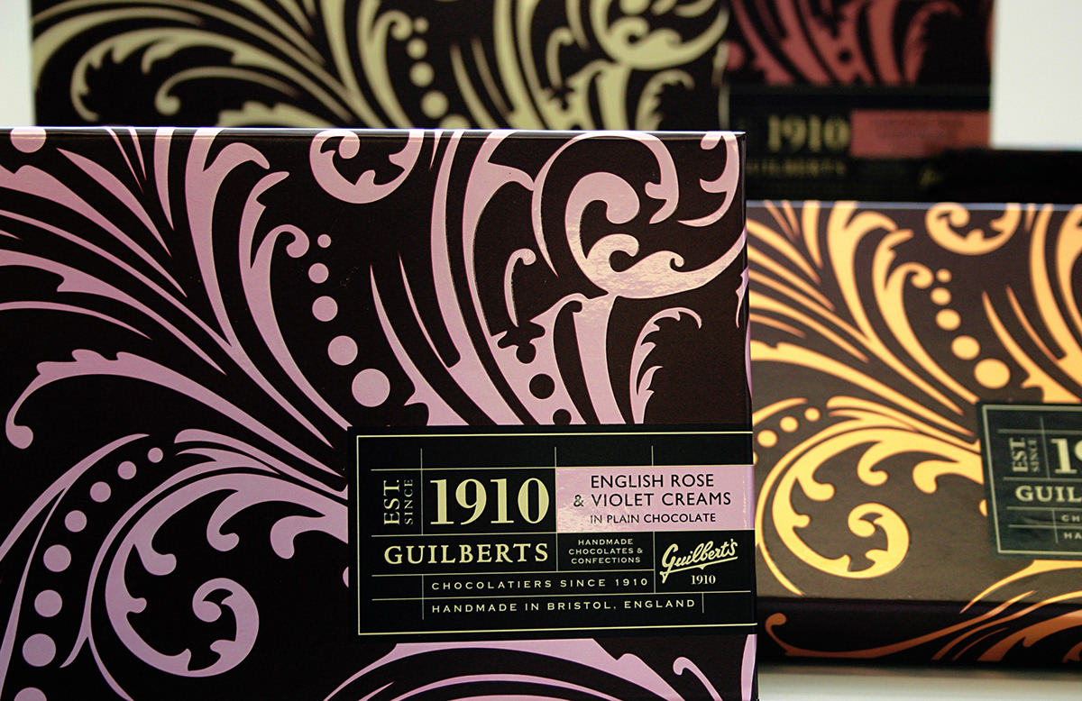 modern  classic chocolate packaging pattern