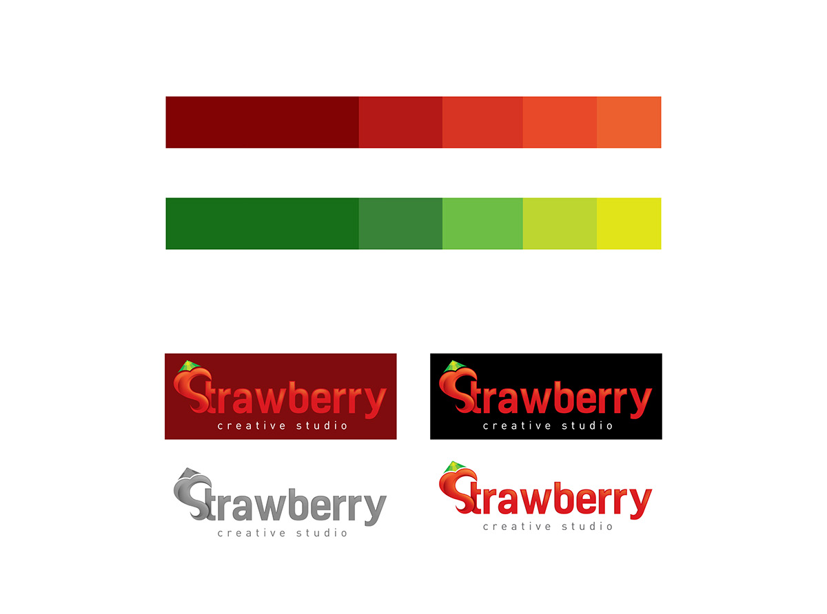 logo Corporate Identity strawberry Eslam Atef UI ux strawberry logo  new concept design brand