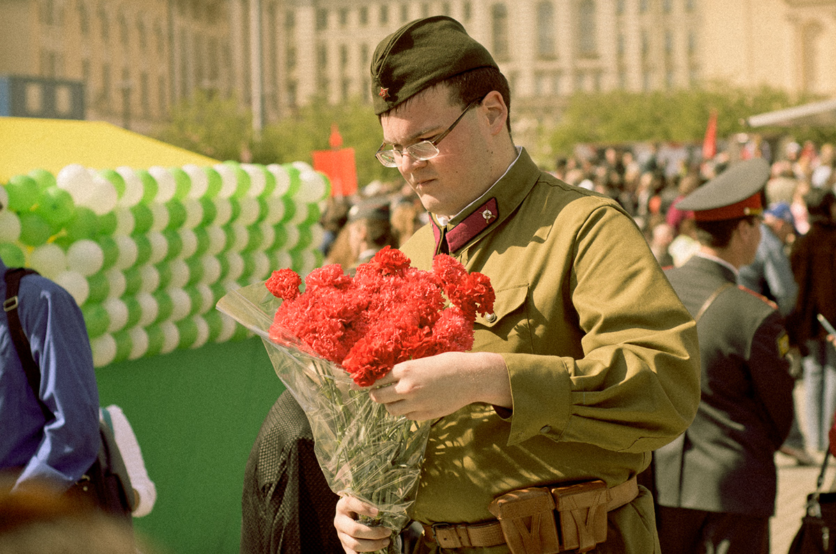 9 May Moscow Russia victory day march communism stalin red