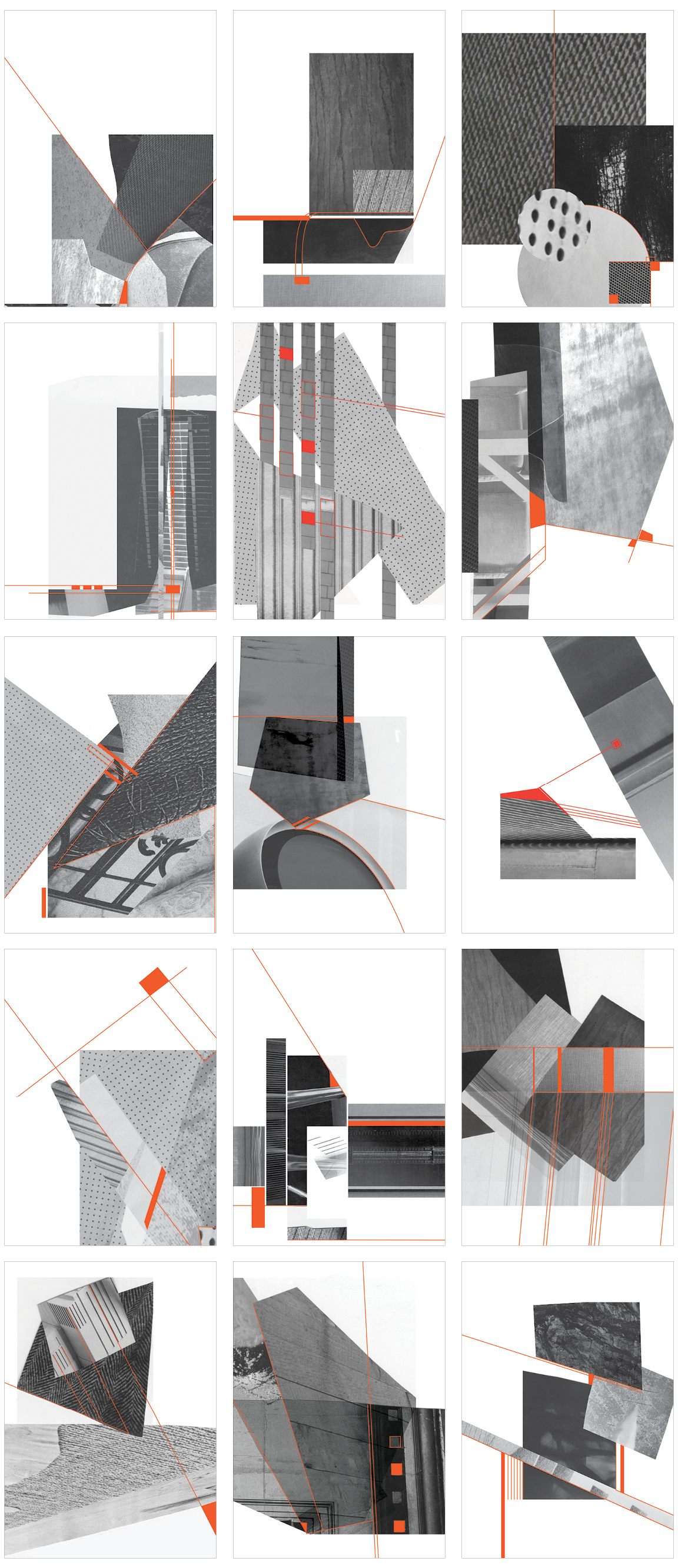 collage daily Frank Gehry IM Pei Frank Lloyd Wright louis kahn ZAHA HADID scan design composition contrast organic control