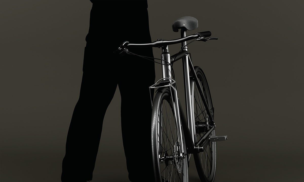 Bicycle Bike brand aluminum Commuter rack alfine Web frame black clean murdered out