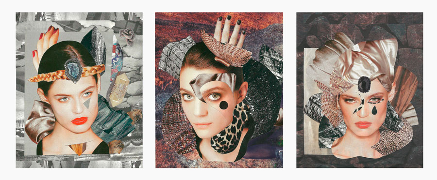 emperatriz collage women paper texture