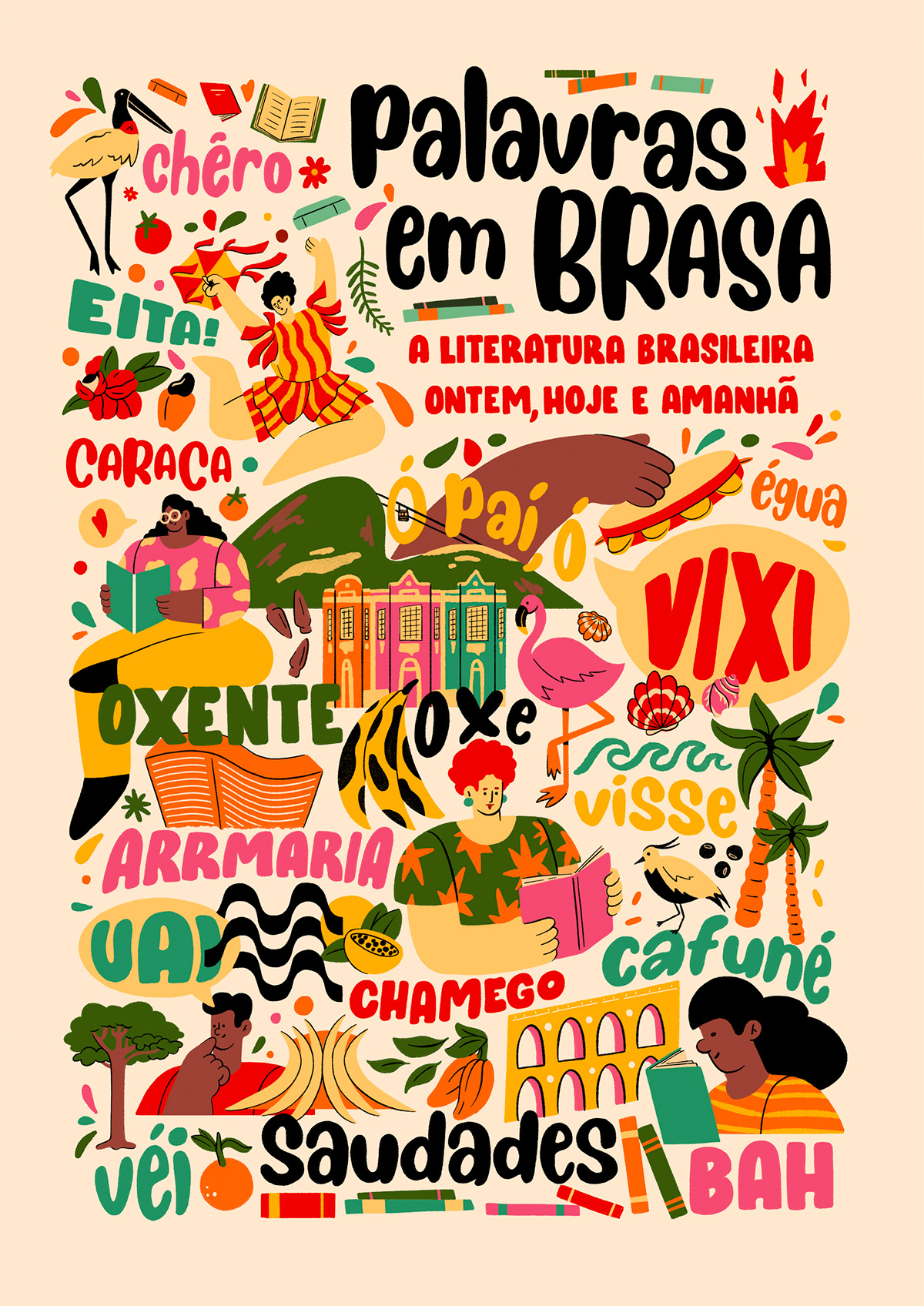 artwork Brasil Brazilian Ilustração poster tag livros