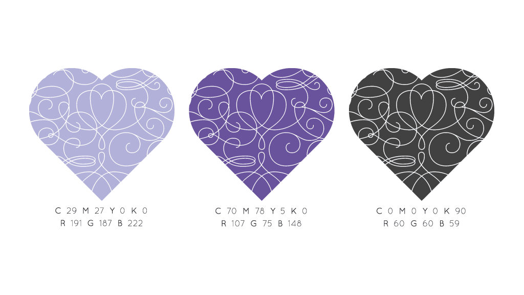 identity feminine heart children's book pastel purple lilac paper goods Blog Business Cards logo cards paper