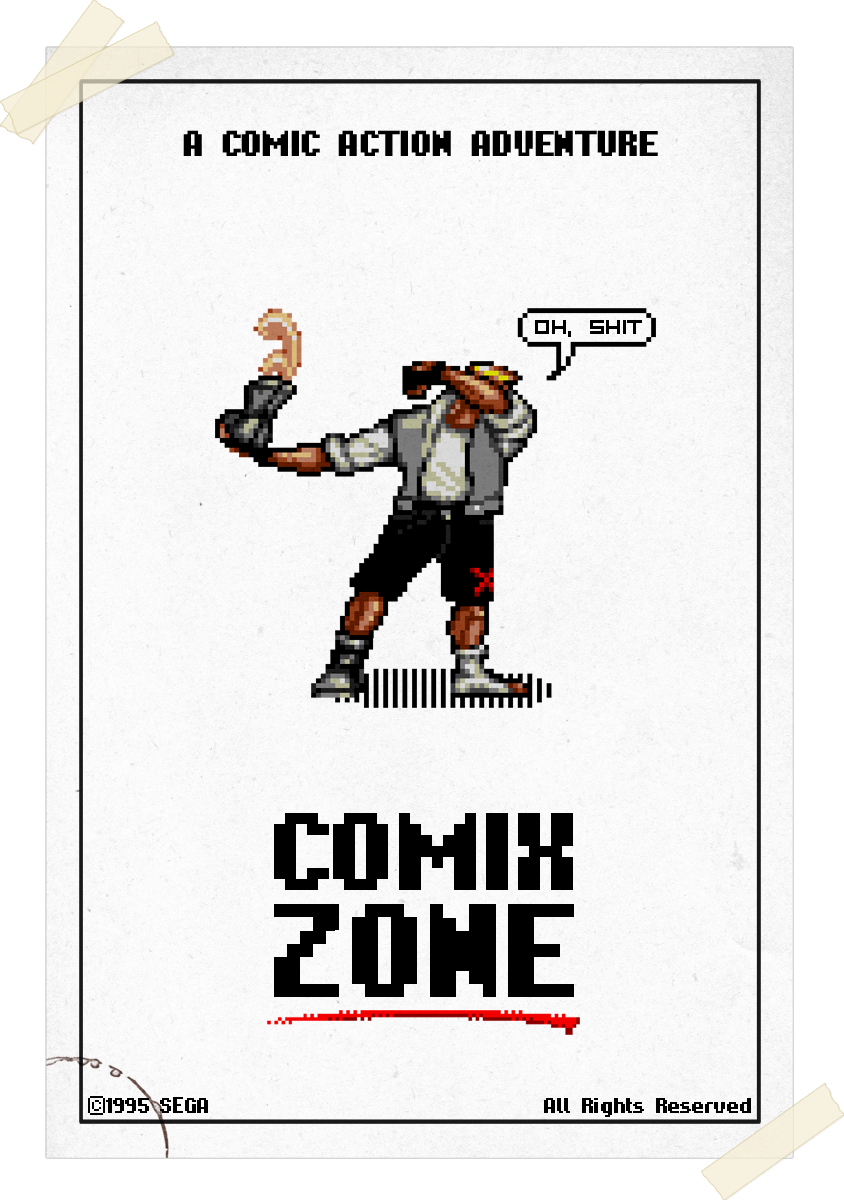SEGA  8-bit  retro game poster boogerman comix-zone