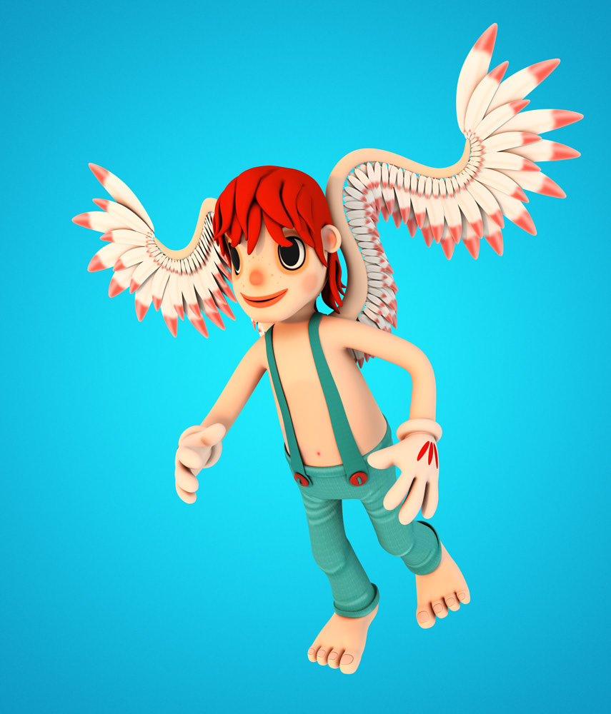  angel  dude  Character Design  cartoon  theodoru 3D heaven