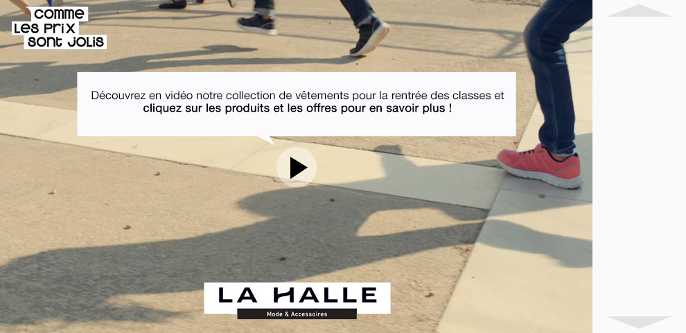 Halle shoes Clothing clothings shop video interactive JavaScript player