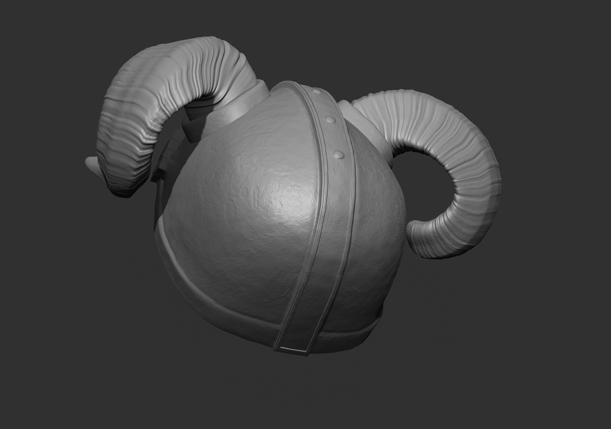 3D 3d art 3d modeling 3d sculpting Armor Helmet Helmet with Horns viking Zbrush
