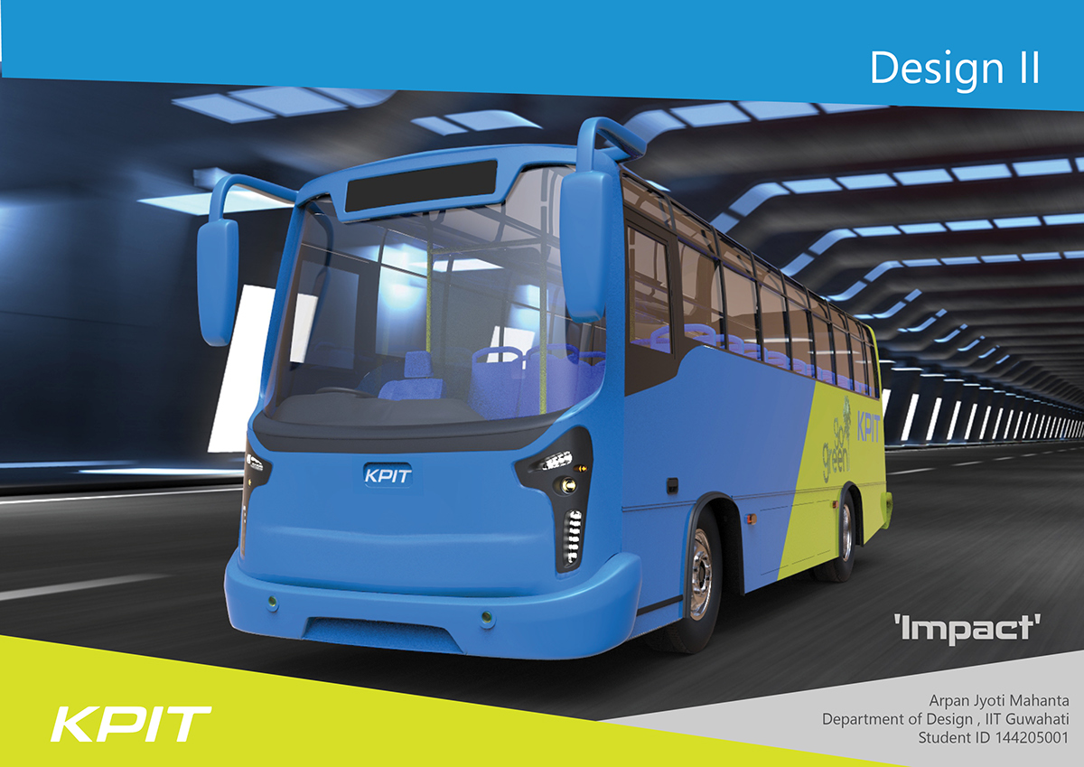 bus electric Transport road Vehicle Render car India future modern cad model Competition contest texturing
