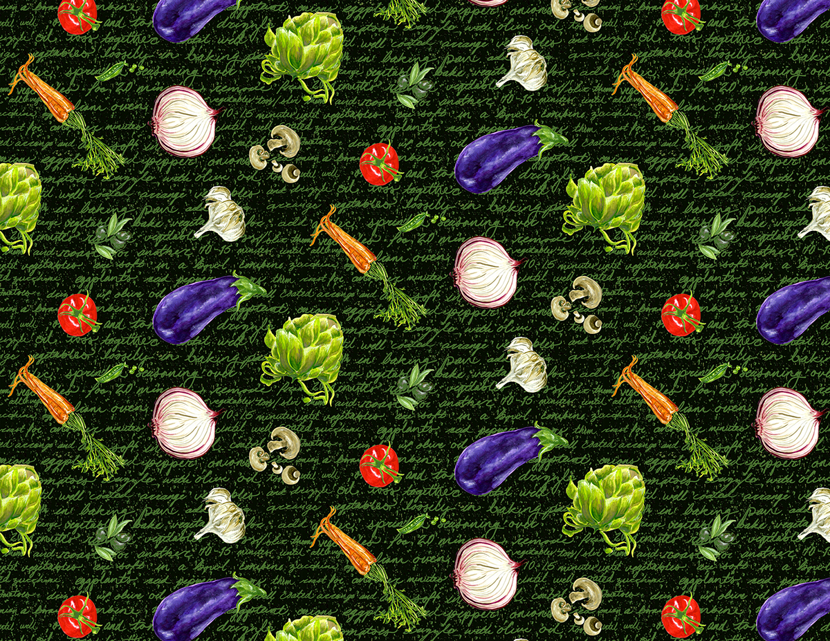 vegetables Repeat Pattern print and pattern digital surface design