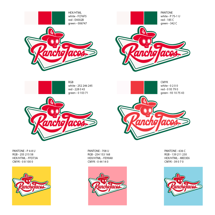 brand brand identity logo Logo Design graphic design  ILLUSTRATION  Tex Mex Mexican Food Tacos restaurant