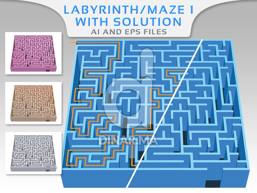 eps file ILLUSTRATION  kdp KDP Interior kids labyrinth maze Maze Game vector Vector Illustration