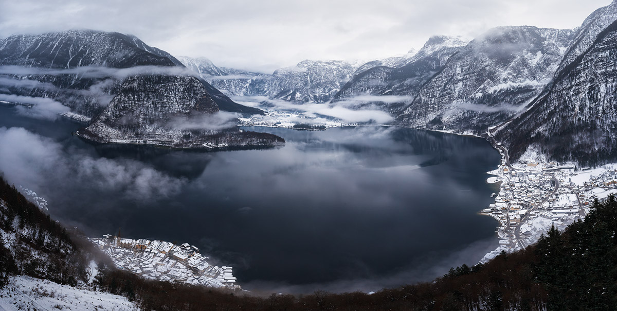 hallstatt winter Landscape lake austria Sony A7 Zeiss